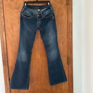 Silver Flare Leg Mid Rise Size 29 Jeans